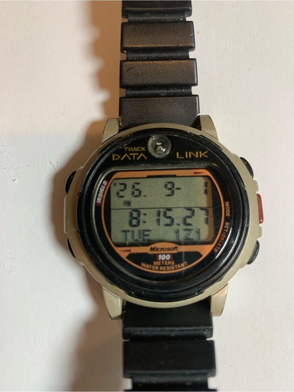Vintage Timex Microsoft Data Link 100M Digital Watch Indiglo Working Rare